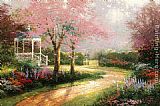 Thomas Kinkade Morning Dogwood painting